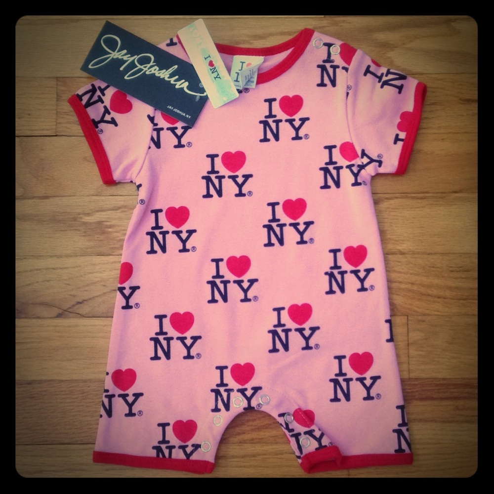 NWT! "I ❤️ NY" pink and red bodysuit 12 month size